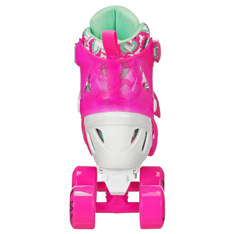 Roller Derby Trac Star Girl's Adjustable Roller Skates, White/Pink, (3-6) - Image 2